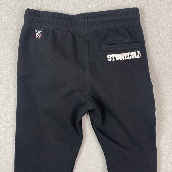 WWE Shoe Palace Mens L Stone Cold Steve Austin Black Jogger Sweatpants - Picture 7 of 12